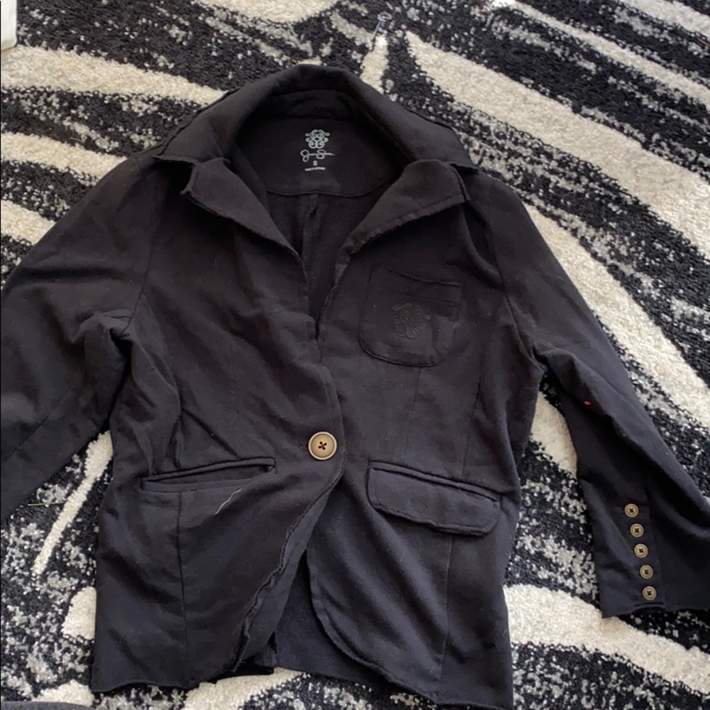 jessica simpson black button blazer